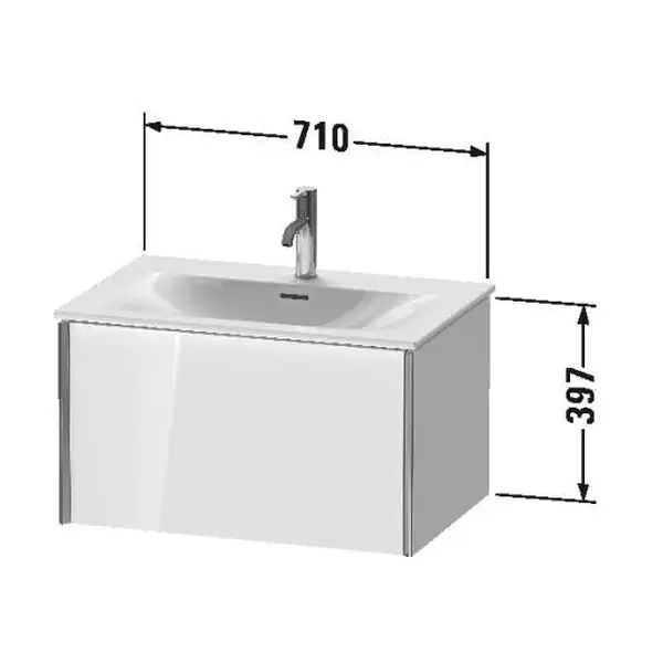 Тумба подвесная под раковину Duravit XViu 71 x 48 см, доломитово-серый глянцевый лак (XV40330B138) фото 2 Aquada.com.ua Тумба подвесная под раковину Duravit XViu 71 x 48 см, доломитово-серый глянцевый лак (XV40330B138) фото 2 Aquada.com.ua