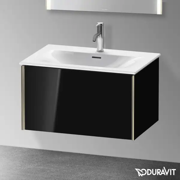 Тумба подвесная под раковину Duravit XViu 71 x 48 см, чёрный глянцевый (XV40330B140) фото 2 Aquada.com.ua Тумба подвесная под раковину Duravit XViu 71 x 48 см, чёрный глянцевый (XV40330B140) фото 2 Aquada.com.ua