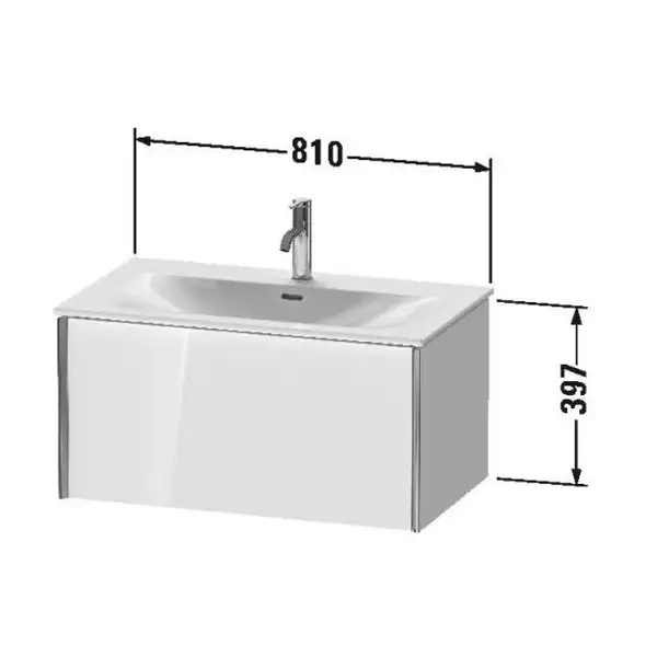 Тумба подвесная под раковину Duravit XViu 81 x 48 см, белый глянцевый (XV40340B122) фото 3 Aquada.com.ua Тумба подвесная под раковину Duravit XViu 81 x 48 см, белый глянцевый (XV40340B122) фото 3 Aquada.com.ua
