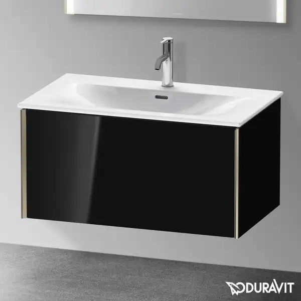 Тумба подвесная под раковину Duravit XViu 81 x 48 см, чёрный глянцевый (XV40340B140) фото 2 Aquada.com.ua Тумба подвесная под раковину Duravit XViu 81 x 48 см, чёрный глянцевый (XV40340B140) фото 2 Aquada.com.ua