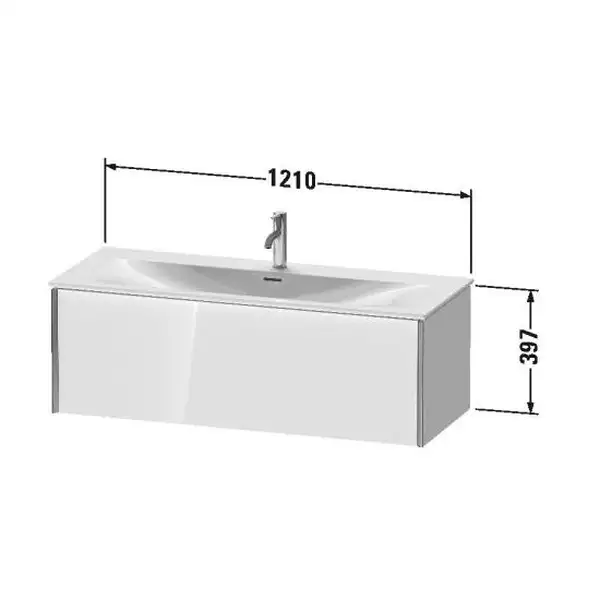 Тумба подвесная под раковину Duravit XViu 121 x 48 см, орех брашированный (XV40360B169) фото 2 Aquada.com.ua Тумба подвесная под раковину Duravit XViu 121 x 48 см, орех брашированный (XV40360B169) фото 2 Aquada.com.ua