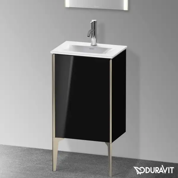 Тумба напольная под раковину Duravit XViu 43 x 31 см, чёрный глянцевый (XV4068LB140) фото 2 Aquada.com.ua