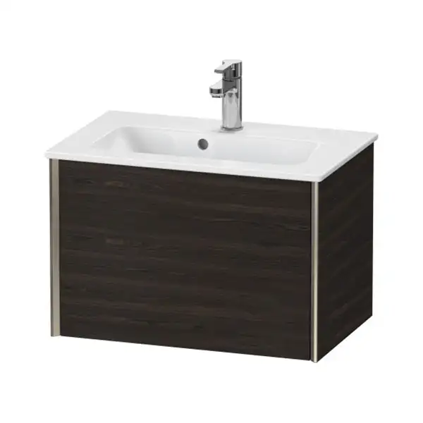 Тумба подвесная компакт, под раковину Duravit XViu 61 x 39 см, орех брашированный (XV40780B169) фото 1 Aquada.com.ua