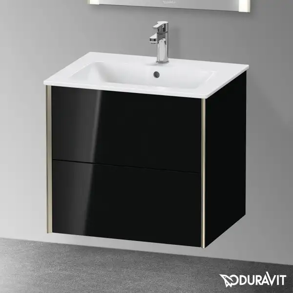 Тумба подвесная под раковину Duravit XViu 61 x 48 см, чёрный глянцевый (XV41250B140) фото 2 Aquada.com.ua Тумба подвесная под раковину Duravit XViu 61 x 48 см, чёрный глянцевый (XV41250B140) фото 2 Aquada.com.ua