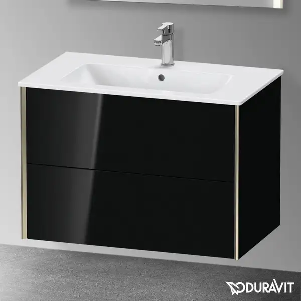 Тумба подвесная под раковину Duravit XViu 81 x 48 см, чёрный глянцевый (XV41260B140) фото 2 Aquada.com.ua Тумба подвесная под раковину Duravit XViu 81 x 48 см, чёрный глянцевый (XV41260B140) фото 2 Aquada.com.ua