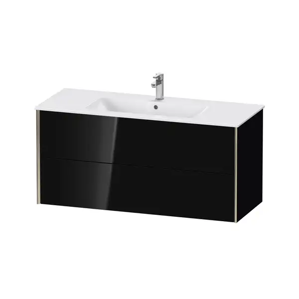 Тумба подвесная под раковину Duravit XViu 121 x 48 см, чёрный глянцевый (XV41280B140) фото 1 Aquada.com.ua