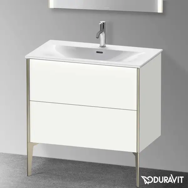 Тумба напольная под раковину Duravit XViu 81 x 48 см, белый глянцевый (XV43020B122) фото 2 Aquada.com.ua