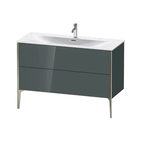 Тумба напольная под раковину Duravit XViu 121 x 48 см, доломитово-серый глянцевый лак (XV43040B138) фото 1 Aquada.com.ua