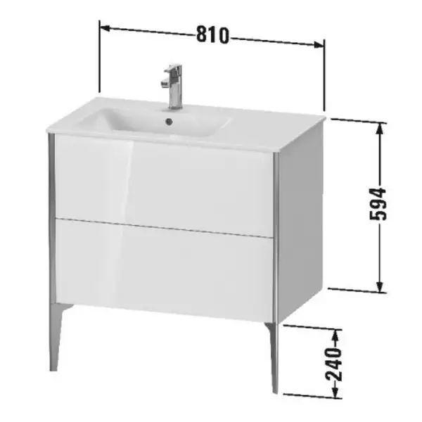 Тумба напольная под раковину, чаша слева Duravit XViu 81 x 48 см, белый матовый (XV44860B118) фото 3 Aquada.com.ua Тумба напольная под раковину, чаша слева Duravit XViu 81 x 48 см, белый матовый (XV44860B118) фото 3 Aquada.com.ua