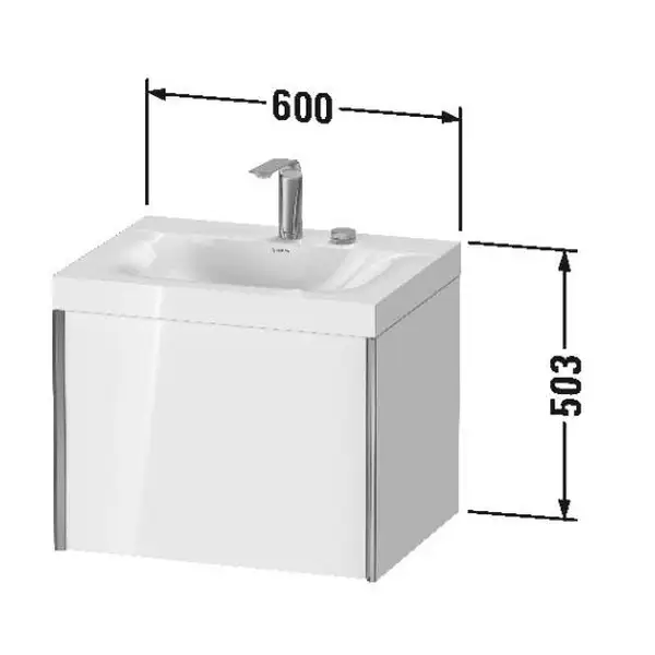 Тумба подвесная с раковиной c-bonded Duravit XViu 60 x 48 см, каштан тёмный (XV4609EB153P) фото 2 Aquada.com.ua Тумба подвесная с раковиной c-bonded Duravit XViu 60 x 48 см, каштан тёмный (XV4609EB153P) фото 2 Aquada.com.ua
