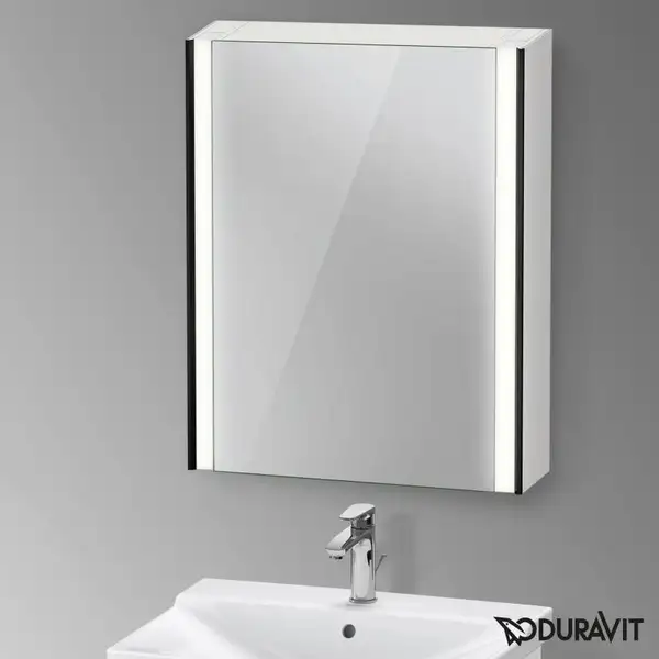Зеркальный шкафчик с LED подсветкой Duravit XViu 62 х 15,6 х h80 см, версия «sensor» (XV7131LB2B2) фото 2 Aquada.com.ua