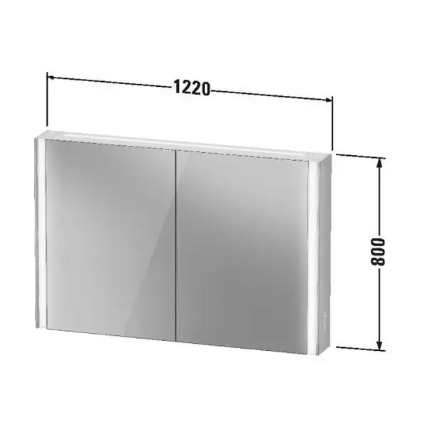 Зеркальный шкафчик с LED подсветкой Duravit XViu 122 х 15,6 х h80 см, версия «icon» (XV71440B2B2) фото 4 Aquada.com.ua Зеркальный шкафчик с LED подсветкой Duravit XViu 122 х 15,6 х h80 см, версия «icon» (XV71440B2B2) фото 4 Aquada.com.ua