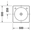 Раковина накладная на столешницу Duravit Architec 50х50 см (0320500000) фото 3 Aquada.com.ua