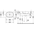 Раковина накладная на столешницу Duravit Foster 495 х 350 мм (0335500000) фото 4 Aquada.com.ua