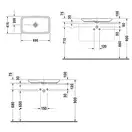 Раковина накладная на столешницу Duravit Pura Vida 69,5х41,5 см (0370700000) фото 3 Aquada.com.ua