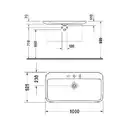 Раковина Duravit Pura Vida 100х52,5 см (с 3 отв. под смеситель) (0371100030) фото 3 Aquada.com.ua