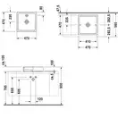 Раковина Duravit Starck 1 47х47 см (шлифованный вариант) (0387470027) фото 2 Aquada.com.ua