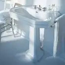 Подвесной умывальник Duravit 1930, 3 отверстие под смеситель (0438700030) фото 3 Aquada.com.ua