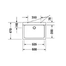 Раковина Duravit Vero 60х47 см (0453600000) фото 3 Aquada.com.ua