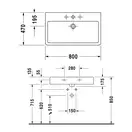 Раковина Duravit Vero 80х47 см (0454800000) фото 3 Aquada.com.ua