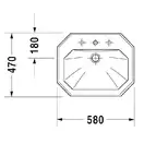 Раковина встраиваемая в столешницу Duravit 1930 580 х 470 мм (0476580000) фото 2 Aquada.com.ua