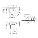 Биде напольное Duravit Darling New 57х37 см (2250100000) фото 4 Aquada.com.ua