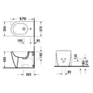 Биде напольное Duravit Starck2 57х37 см, цвет белый (2255100000) фото 4 Aquada.com.ua