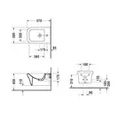 Биде подвесное Duravit P3 Comforts 57х38 см (2268150000) фото 4 Aquada.com.ua