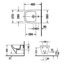 Биде подвесное Duravit DuraStyle 48х37 см, цвет белый (укороченное) (2285150000) фото 4 Aquada.com.ua