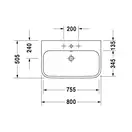 Раковина Duravit Happy D.2 80х50,5 см (без отв. под смеситель) (2318800060) фото 2 Aquada.com.ua