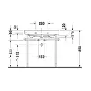 Раковина Duravit Happy D.2 80х50,5 см (без отв. под смеситель) (2318800060) фото 3 Aquada.com.ua