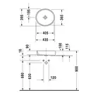 Раковина накладная на столешницу Duravit Starck 2 43,5х39,5 см (2321440000) фото 4 Aquada.com.ua