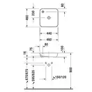 Раковина накладная на столешницу Duravit Starck 1 46х46 см (2322460000) фото 4 Aquada.com.ua