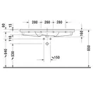 Раковина для мебели Duravit P3 Comforts 1250 х 495 мм (2332120000) фото 4 Aquada.com.ua