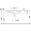 Раковина для мебели Duravit Me by Starck 103х49 см (2336100000) фото 2 Aquada.com.ua