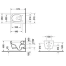 Унитаз подвесной Duravit ME by Starck (с сиденьем Soft Close) (2528090000+0020090000) фото 3 Aquada.com.ua