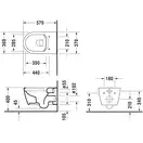 Унитаз подвесной Duravit ME by Stack (с сиденьем Soft Close) (2529090000+0020090000) фото 3 Aquada.com.ua