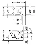Унитаз подвесной Duravit Darling New Rimless (с сиденьем Soft Close HyGieneGlaze (2557092000+0069890000) фото 4 Aquada.com.ua