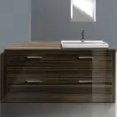 Тумба Duravit 2nd Floor 1580х810 мм левая, натуральный шпон - эбеновое дерево (2F6426L5959) фото 1 Aquada.com.ua