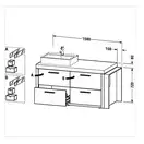 Тумба Duravit 2nd Floor 1580х810 мм левая, натуральный шпон - эбеновое дерево (2F6426L5959) фото 2 Aquada.com.ua