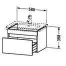 Тумба подвесная 580х448 мм Duravit DuraStyle дуб европейский (DS63805252) фото 2 Aquada.com.ua