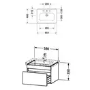 Тумба подвесная 580х448 мм Duravit DuraStyle дуб европейский (DS63805252) фото 3 Aquada.com.ua