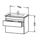 Тумба подвесная Duravit DuraStyle 1000х453 мм, базальт матовый (DS64854343) фото 2 Aquada.com.ua