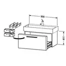 Тумба под раковину Duravit Fogo 950х445 мм, макассар (FO955602424) фото 2 Aquada.com.ua