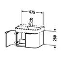 Тумба подвесная 475x350 мм Duravit Happy D.2 дуб европейский (H26268/52) фото 2 Aquada.com.ua