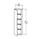 Пенал, петли слева Duravit Happy D2 1760 х 500 x 240 мм (H29252/18- L) фото 3 Aquada.com.ua