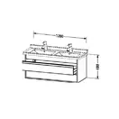 Тумба под раковину Duravit Ketho 1200х465 мм, белый матовый (KT66461818) фото 3 Aquada.com.ua