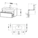 DURAVIT Тумба под умывальник 100 см, матовый белый + раковина с 1 отв. 105 см + сифон, белый (KT66681818111) фото 3 Aquada.com.ua