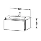 Тумба для раковины подвесная 820х481 мм Duravit L-Cube дуб брашированный (LC6141/12) фото 2 Aquada.com.ua