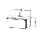 Тумба для раковины подвесная 1020x481 мм Duravit L-cube дуб брашированный (LC614212) фото 2 Aquada.com.ua